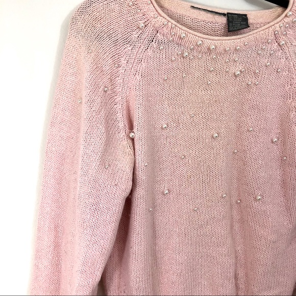Vintage Pink Knit Sweater Size L - Picture 2 of 6